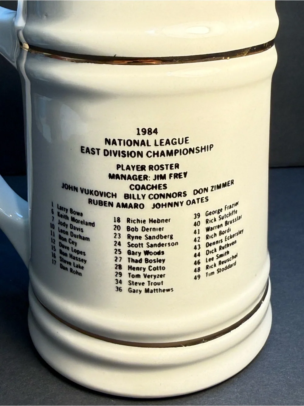Vintage Chicago Cubs 1984 National League East Division Champions Ceramic Mug - Picture 7 of 12